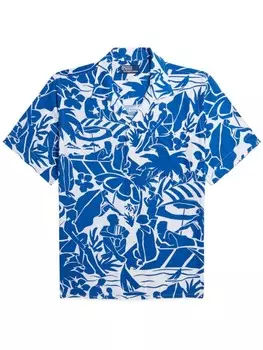Polo Ralph Lauren рубашка с графичным принтом, синий