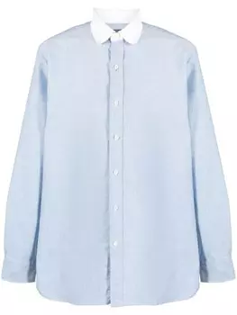 Polo Ralph Lauren рубашка с контрастным воротником, синий