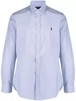 Polo Ralph Lauren рубашка с вышитым логотипом, синий