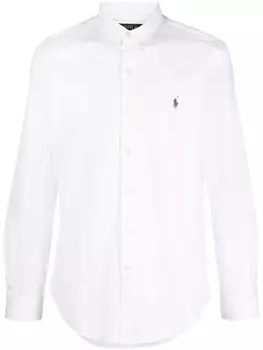 Polo Ralph Lauren рубашка с вышитым логотипом, белый