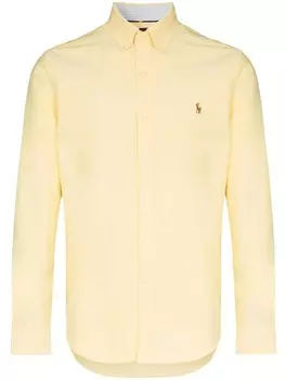 Polo Ralph Lauren рубашка с вышитым логотипом, желтый