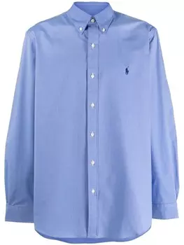 Polo Ralph Lauren рубашка с вышитым логотипом, синий