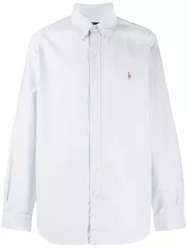Polo Ralph Lauren рубашка с вышитым логотипом, синий