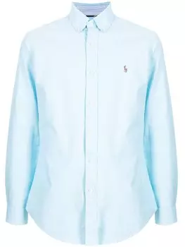 Polo Ralph Lauren рубашка с вышитым логотипом, синий