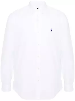 Polo Ralph Lauren рубашка с вышитым логотипом, белый