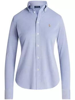 Polo Ralph Lauren рубашка с вышивкой Polo Pony, синий