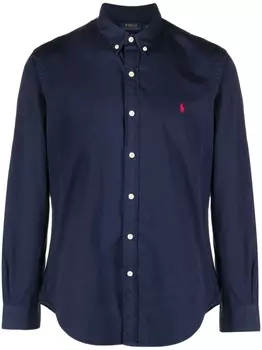 Polo Ralph Lauren рубашка с вышивкой Polo Pony, синий