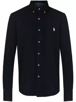 Polo Ralph Lauren рубашка с вышивкой Polo Pony, синий