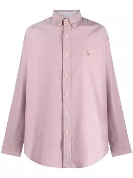 Polo Ralph Lauren рубашка с вышивкой Polo Pony, розовый