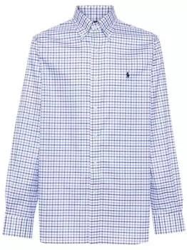 Polo Ralph Lauren рубашка с вышивкой Polo Pony, черный