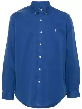 Polo Ralph Lauren рубашка с вышивкой Polo Pony, синий