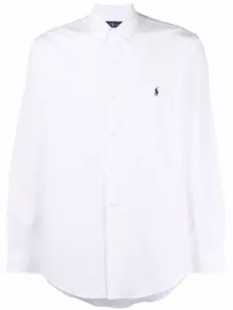 Polo Ralph Lauren рубашка с вышивкой Polo Pony, белый