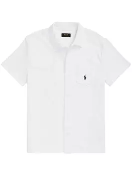 Polo Ralph Lauren рубашка с вышивкой Polo Pony, белый