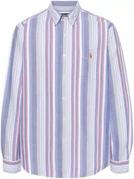 Polo Ralph Lauren рубашка с вышивкой Polo Pony, синий