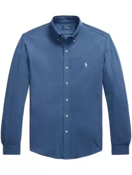 Polo Ralph Lauren рубашка с вышивкой Polo Pony, синий