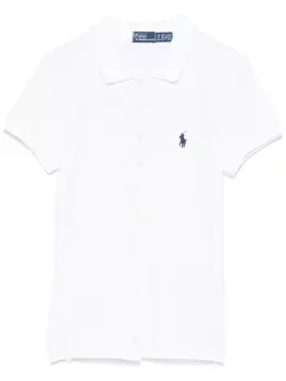 Polo Ralph Lauren рубашка с вышивкой Polo Pony, белый