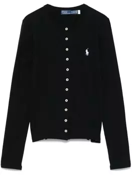 Polo Ralph Lauren рубашка с вышивкой Polo Pony, черный