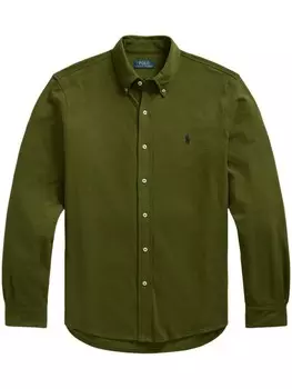 Polo Ralph Lauren рубашка с вышивкой Polo Pony, зеленый