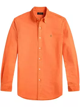 Polo Ralph Lauren рубашка с вышивкой Polo Pony, оранжевый