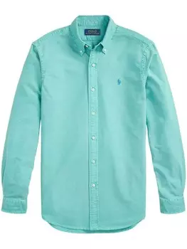 Polo Ralph Lauren рубашка с вышивкой Polo Pony, синий