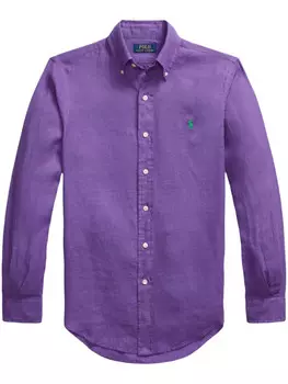 Polo Ralph Lauren рубашка с вышивкой Polo Pony, фиолетовый
