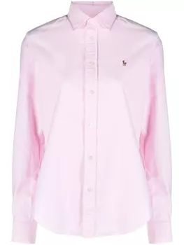 Polo Ralph Lauren рубашка с вышивкой, розовый