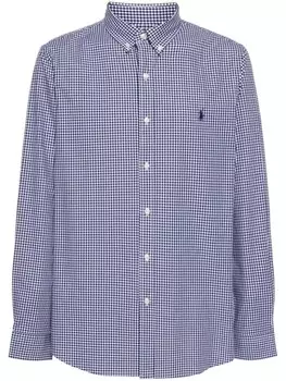 Polo Ralph Lauren рубашка в клетку гингем, синий