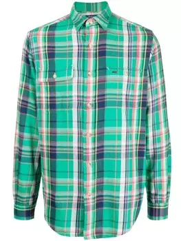 Polo Ralph Lauren рубашка в клетку, зеленый