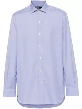 Polo Ralph Lauren рубашка в полоску с логотипом Polo Pony, синий