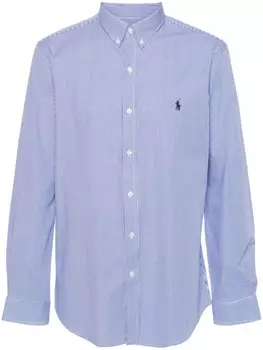 Polo Ralph Lauren рубашка в полоску с логотипом Polo Pony, синий