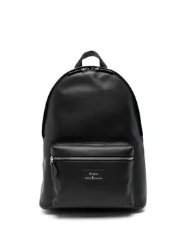 Polo Ralph Lauren рюкзак из шагреневой кожи, черный