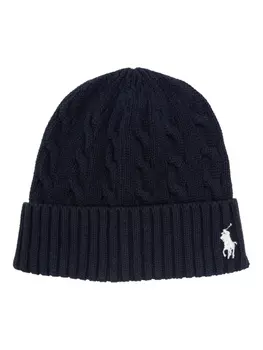 Polo Ralph Lauren шапка бини фактурной вязки, синий