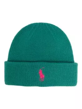 Polo Ralph Lauren шапка бини с вышитым логотипом, зеленый
