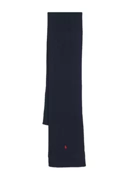 Polo Ralph Lauren шарф Polo Pony фактурной вязки, синий