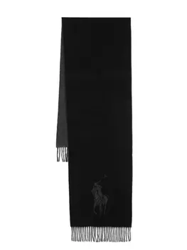 Polo Ralph Lauren шарф Polo Pony с бахромой, черный