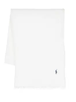Polo Ralph Lauren шарф с бахромой, белый