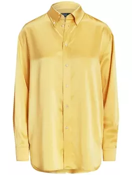 Polo Ralph Lauren шелковая рубашка на пуговицах, желтый