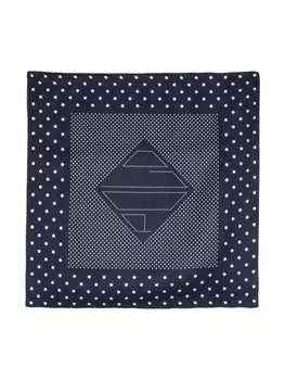Polo Ralph Lauren шелковый платок в горох, синий
