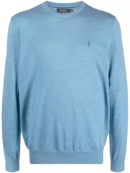 Polo Ralph Lauren шерстяная толстовка с вышитым логотипом, синий