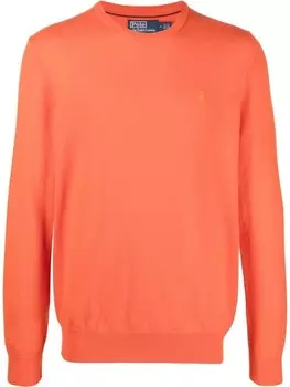 Polo Ralph Lauren шерстяной джемпер с круглым вырезом, оранжевый