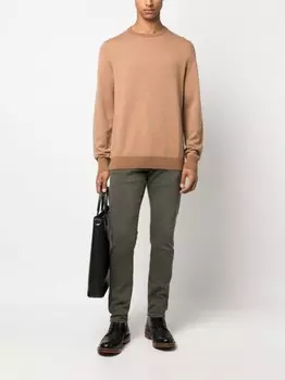 Polo Ralph Lauren шерстяной джемпер с вышитым логотипом, нейтральный цвет