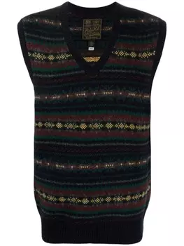 Polo Ralph Lauren шерстяной жилет с узором, синий