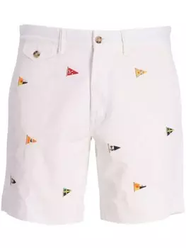 Polo Ralph Lauren шорты-бермуды с вышитым логотипом, белый