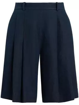 Polo Ralph Lauren шорты с завышенной талией и складками, синий