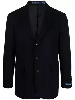 Polo Ralph Lauren single-breasted cashmere blazer, синий