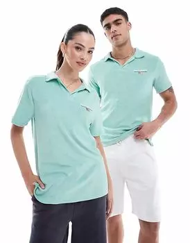 Polo Ralph Lauren Sport capsule small chest logo легкое поло из хлопчатобумажной махры светло-зеленого цвета