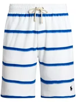 Polo Ralph Lauren спортивные шорты Polo Pony в полоску, белый