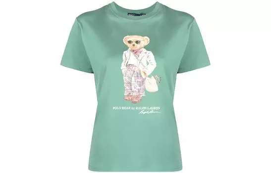 Polo Ralph Lauren SS23 Обычная женская футболка зеленого цвета