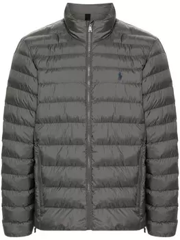 Polo Ralph Lauren стеганая куртка с воротником-воронкой, серый