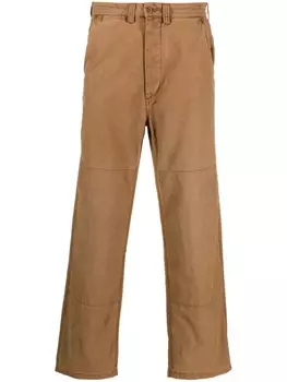 Polo Ralph Lauren straight-leg cotton trousers, коричневый
